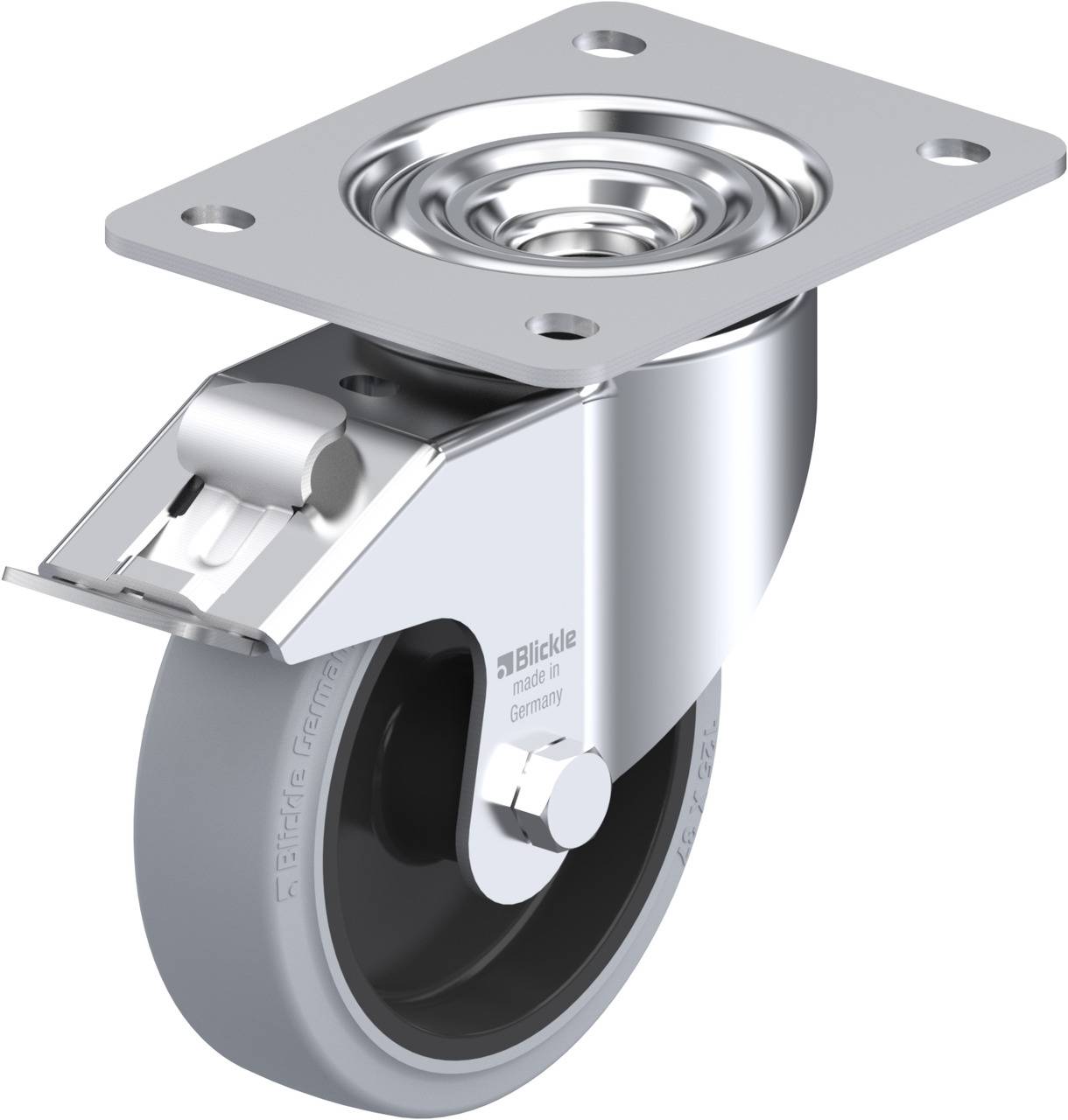 Blickle 851117 LK-POEV 125XR-3-FI-SG Kółko skrętne z hamulcem Średnica koła: 125 mm Maksymalne obciążenie: 250 kg 1 szt. - obrazek 1
