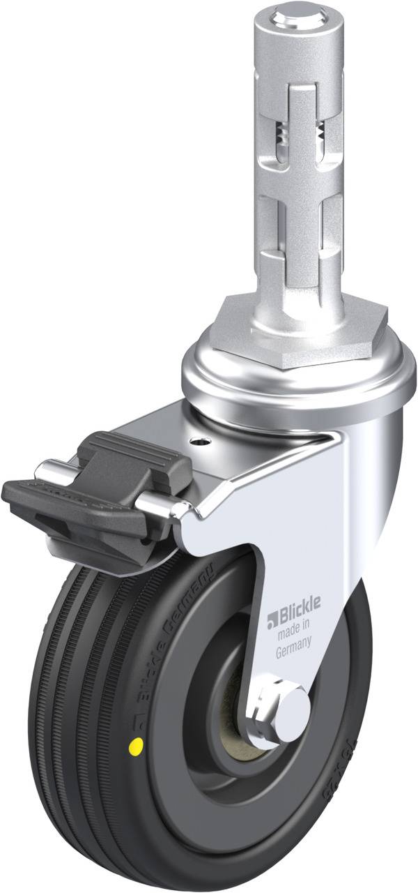 Blickle 751166 LRA-VPA 75K-FI-EL-E01 Kółko skrętne z hamulcem Średnica koła: 75 mm Maksymalne obciążenie: 45 kg 1 szt. - obrazek 1