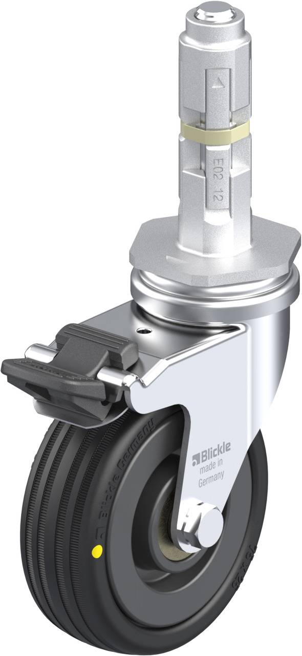 Blickle 415646 LRA-VPA 75K-FI-EL-E02 Kółko skrętne z hamulcem Średnica koła: 75 mm Maksymalne obciążenie: 45 kg 1 szt. - obrazek 1