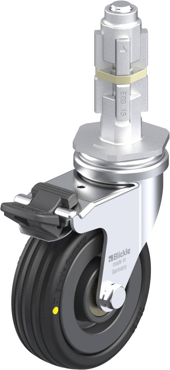 Blickle 487660 LRA-VPA 75K-FI-EL-E03 Kółko skrętne z hamulcem Średnica koła: 75 mm Maksymalne obciążenie: 45 kg 1 szt. - obrazek 1