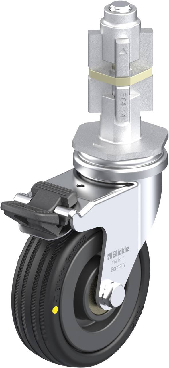 Blickle 613489 LRA-VPA 75K-FI-EL-E04 Kółko skrętne z hamulcem Średnica koła: 75 mm Maksymalne obciążenie: 45 kg 1 szt. - obrazek 1