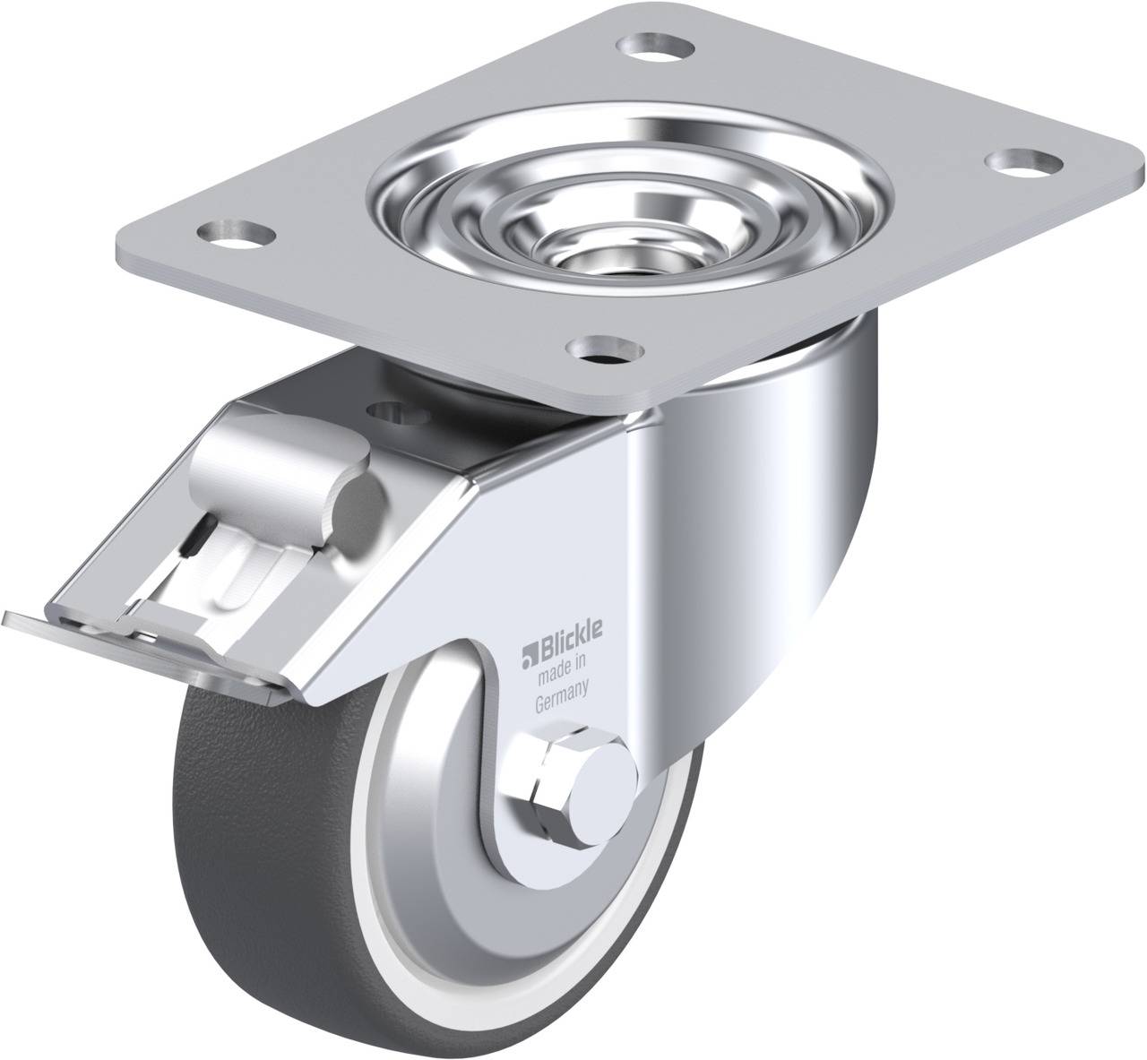 Blickle 750408 LK-POTH 100G-3-FI-FA Kółko skrętne z hamulcem Średnica koła: 100 mm Maksymalne obciążenie: 300 kg 1 szt. - obrazek 1