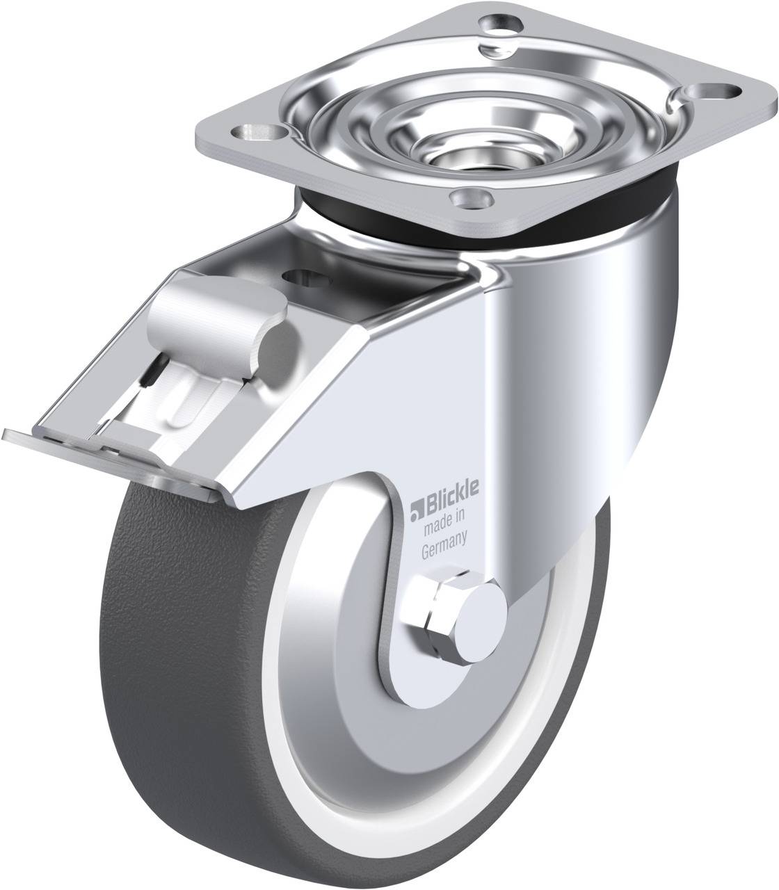 Blickle 750417 LK-POTH 125G-1-FI-FA Kółko skrętne z hamulcem Średnica koła: 125 mm Maksymalne obciążenie: 350 kg 1 szt. - obrazek 1