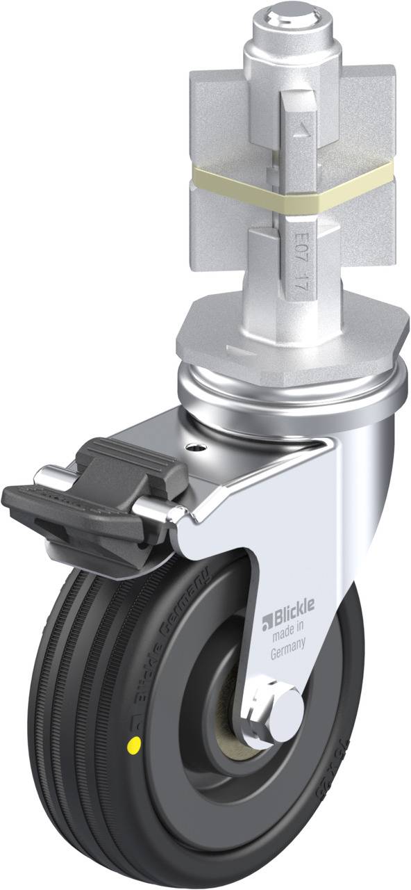 Blickle 740365 LRA-VPA 75K-FI-EL-E07 Kółko skrętne z hamulcem Średnica koła: 75 mm Maksymalne obciążenie: 45 kg 1 szt. - obrazek 1