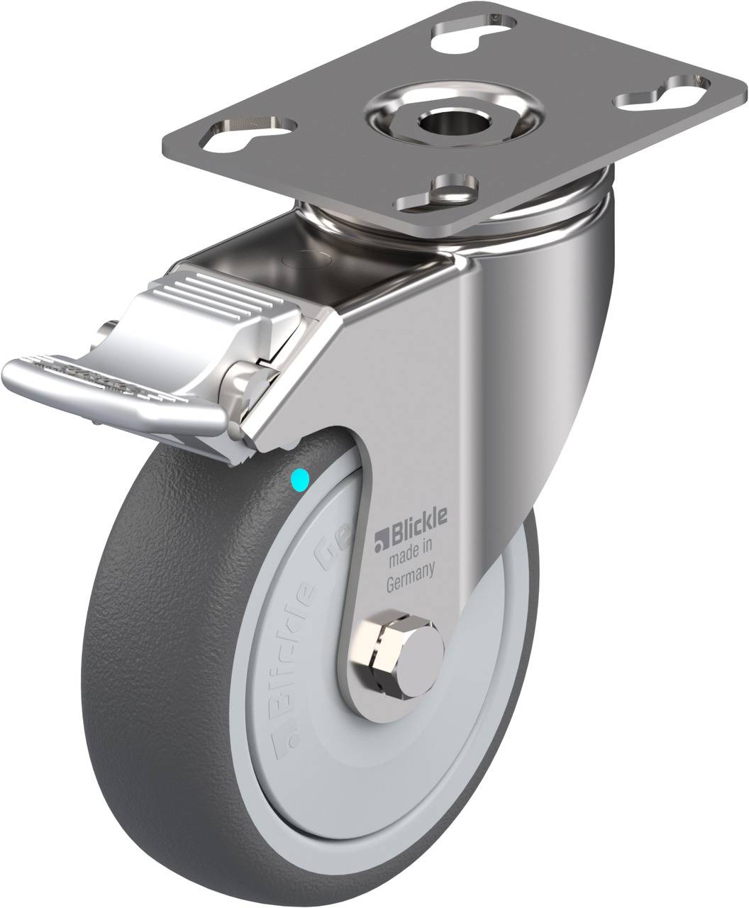 Blickle 760875 LKPXA-PATH 101KFD-FI Kółko skrętne z hamulcem Średnica koła: 100 mm Maksymalne obciążenie: 120 kg 1 szt. - obrazek 1