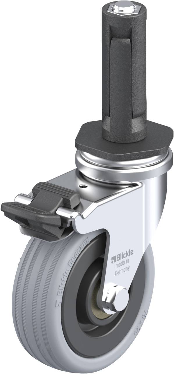 Blickle 848034 LRA-VPA 75K-FI-ER02 Kółko skrętne z hamulcem Średnica koła: 75 mm Maksymalne obciążenie: 60 kg 1 szt. - obrazek 1