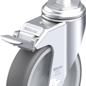Blickle 848843 LKRA-PATH 126G-11-FI-E15 Kółko skrętne z hamulcem Średnica koła: 125 mm Maksymalne obciążenie: 120 kg 1 s