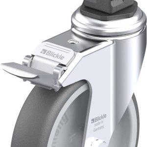 Blickle 848852 LKRA-PATH 126G-11-FI-EV15 Kółko skrętne z hamulcem Średnica koła: 125 mm Maksymalne obciążenie: 120 kg 1