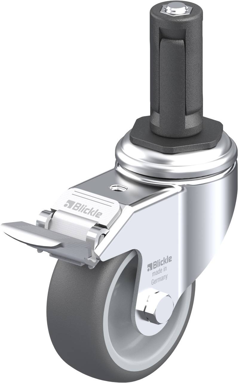 Blickle 848684 LKRA-PATH 80G-11-FI-ER13 Kółko skrętne z hamulcem Średnica koła: 80 mm Maksymalne obciążenie: 120 kg 1 sz - obrazek 1
