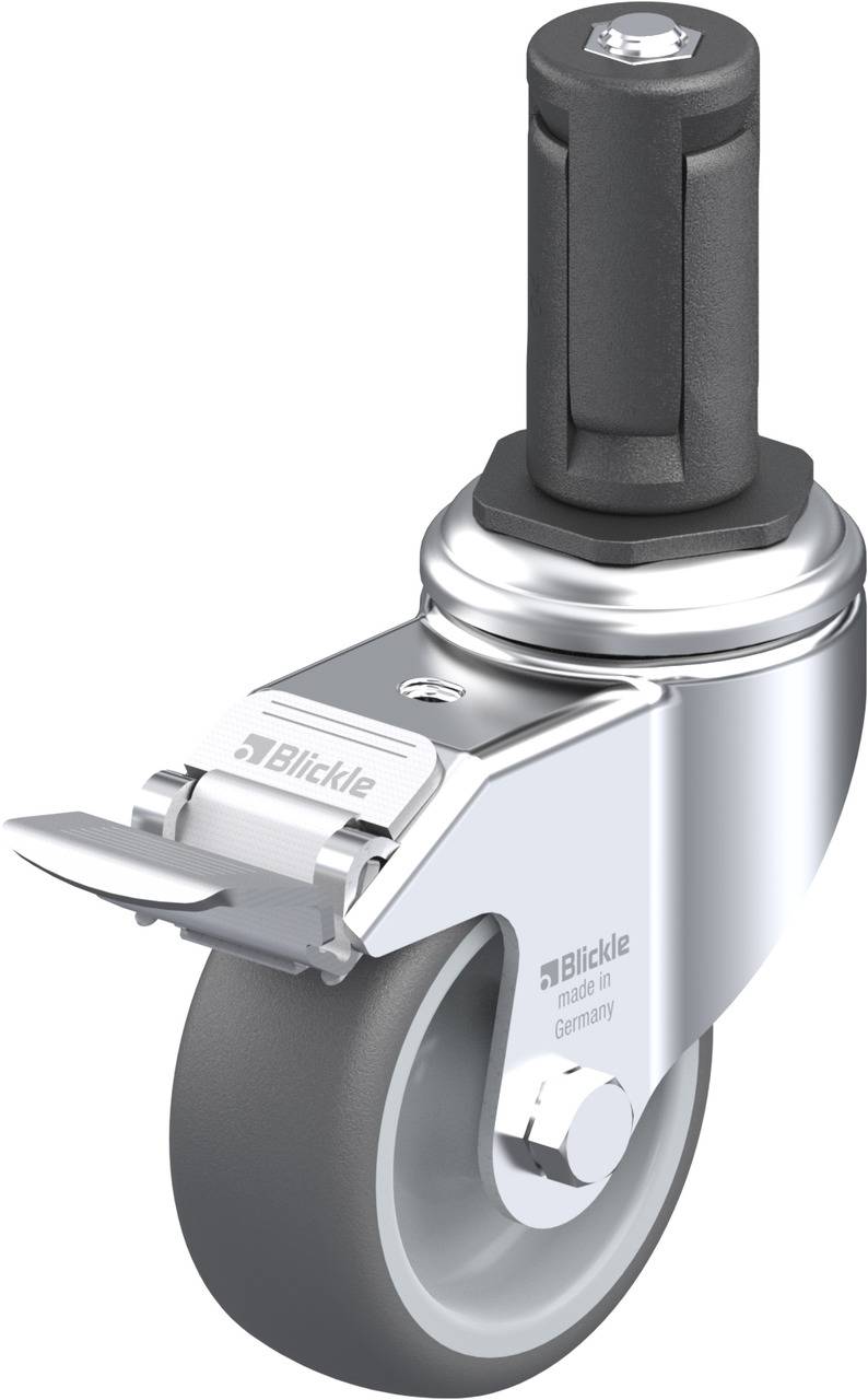 Blickle 848685 LKRA-PATH 80G-11-FI-ER14 Kółko skrętne z hamulcem Średnica koła: 80 mm Maksymalne obciążenie: 120 kg 1 sz - obrazek 1