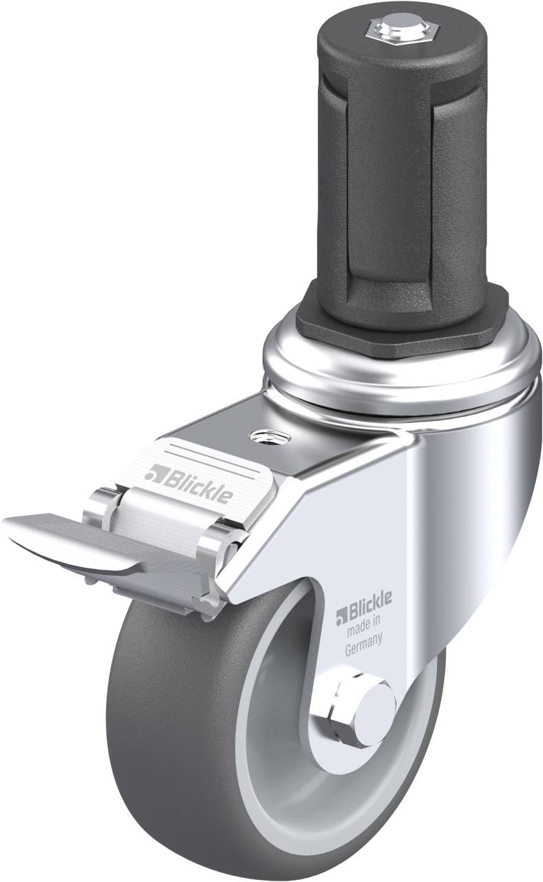 Blickle 848686 LKRA-PATH 80G-11-FI-ER15 Kółko skrętne z hamulcem Średnica koła: 80 mm Maksymalne obciążenie: 120 kg 1 sz - obrazek 1