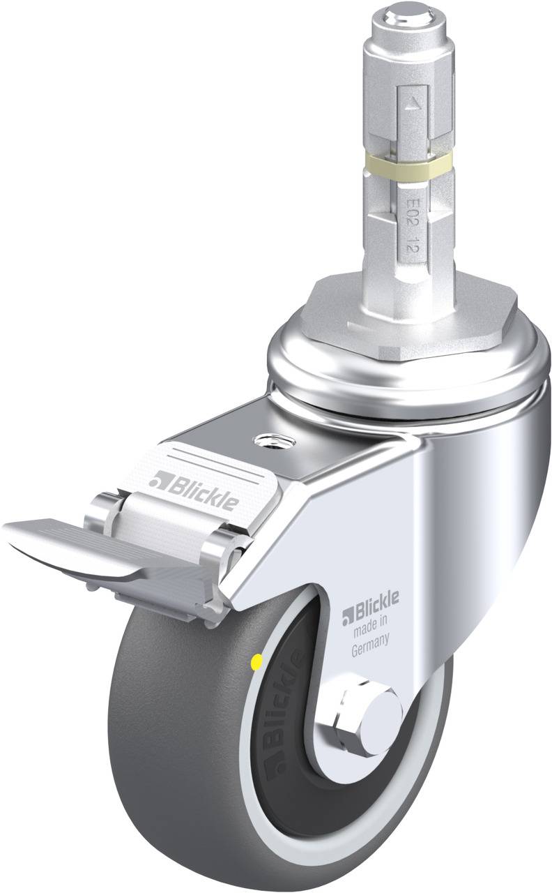 Blickle 848714 LKRA-PATH 80KF-11-FI-ELS-E12 Kółko skrętne z hamulcem Średnica koła: 80 mm Maksymalne obciążenie: 100 kg - obrazek 1