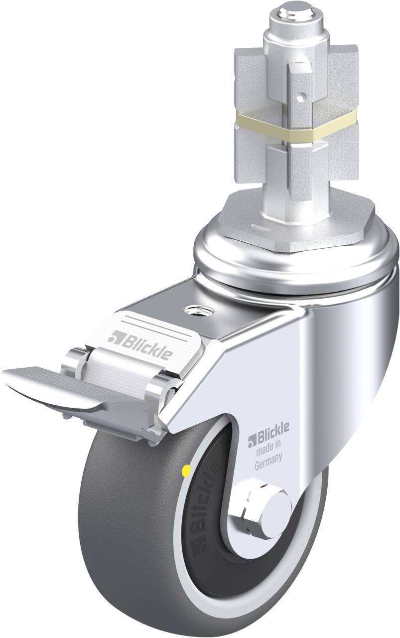 Blickle 848717 LKRA-PATH 80KF-11-FI-ELS-E15 Kółko skrętne z hamulcem Średnica koła: 80 mm Maksymalne obciążenie: 100 kg - obrazek 1
