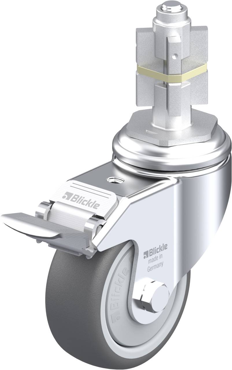 Blickle 848723 LKRA-PATH 80KF-11-FI-E15 Kółko skrętne z hamulcem Średnica koła: 80 mm Maksymalne obciążenie: 120 kg 1 sz - obrazek 1