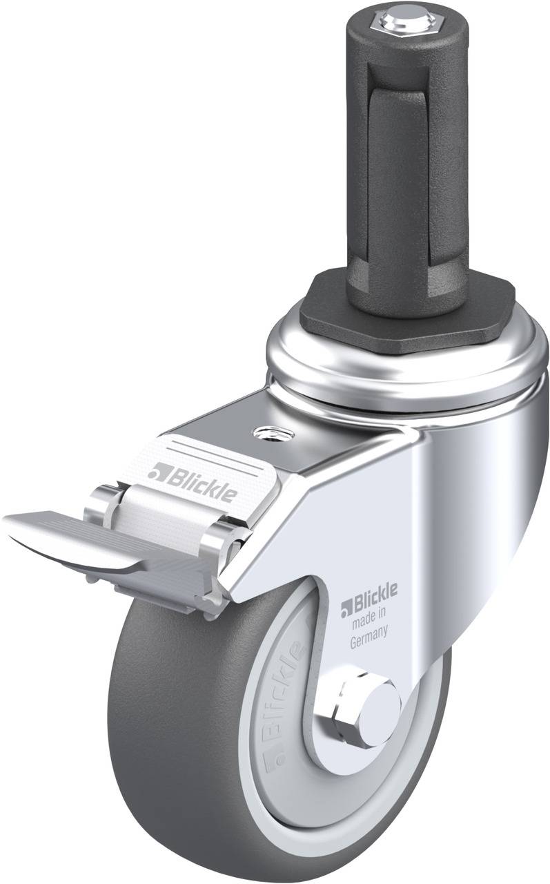 Blickle 848726 LKRA-PATH 80KF-11-FI-ER13 Kółko skrętne z hamulcem Średnica koła: 80 mm Maksymalne obciążenie: 120 kg 1 s - obrazek 1