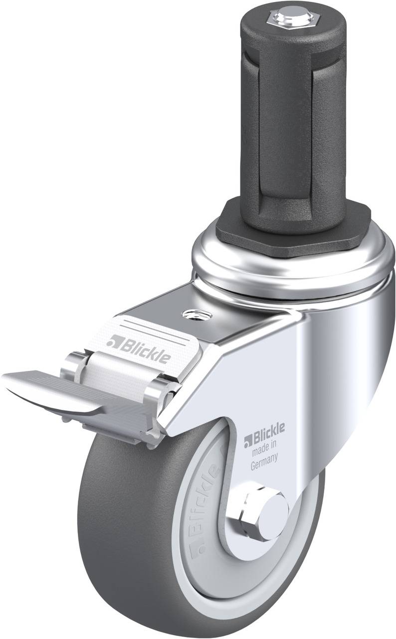 Blickle 848727 LKRA-PATH 80KF-11-FI-ER14 Kółko skrętne z hamulcem Średnica koła: 80 mm Maksymalne obciążenie: 120 kg 1 s - obrazek 1
