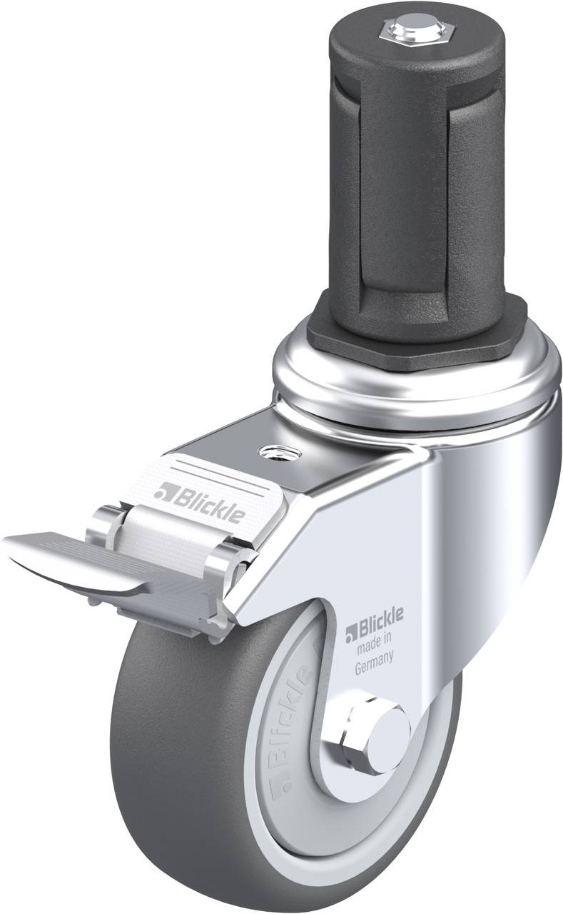 Blickle 848728 LKRA-PATH 80KF-11-FI-ER15 Kółko skrętne z hamulcem Średnica koła: 80 mm Maksymalne obciążenie: 120 kg 1 s - obrazek 1