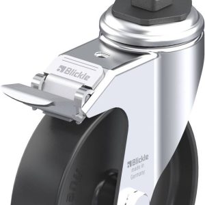 Blickle 849039 LKRA-POA 125G-11-FI-EV12 Kółko skrętne z hamulcem Średnica koła: 125 mm Maksymalne obciążenie: 120 kg 1 s