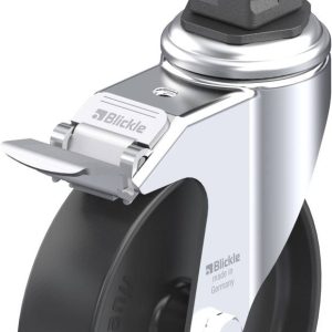 Blickle 849042 LKRA-POA 125G-11-FI-EV15 Kółko skrętne z hamulcem Średnica koła: 125 mm Maksymalne obciążenie: 120 kg 1 s