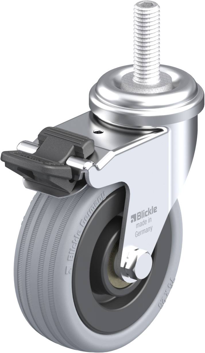 Blickle 275933 LRA-VPA 75K-FI-GS10 Kółko skrętne z hamulcem Średnica koła: 75 mm Maksymalne obciążenie: 60 kg 1 szt. - obrazek 1
