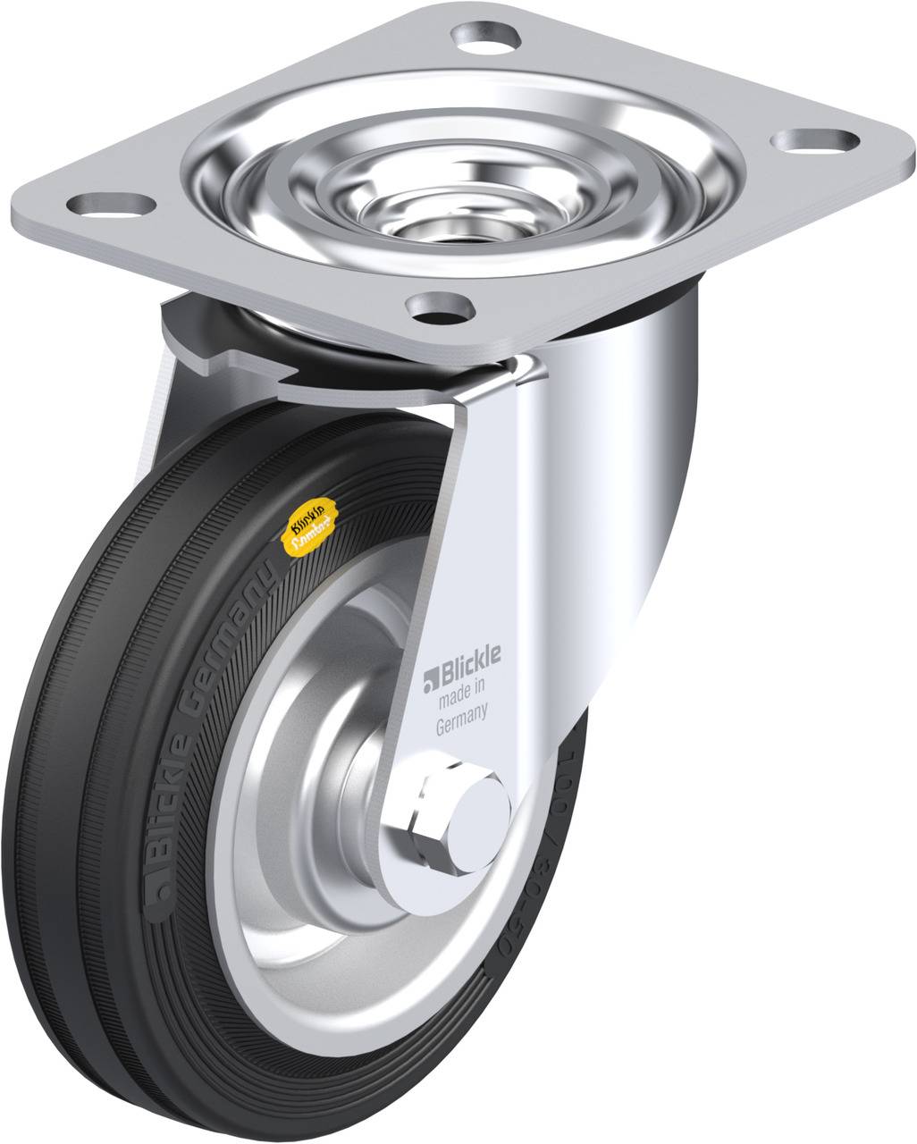 Blickle 42473 L-RD 100R Kółko skrętne Średnica koła: 100 mm Maksymalne obciążenie: 100 kg 1 szt. - obrazek 1