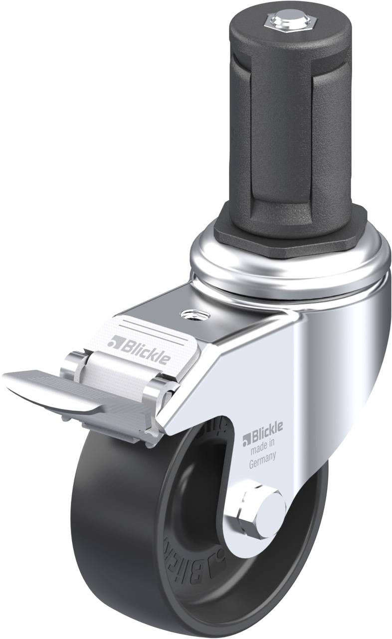 Blickle 848986 LKRA-POA 80G-11-FI-ER15 Kółko skrętne z hamulcem Średnica koła: 80 mm Maksymalne obciążenie: 120 kg 1 szt - obrazek 1
