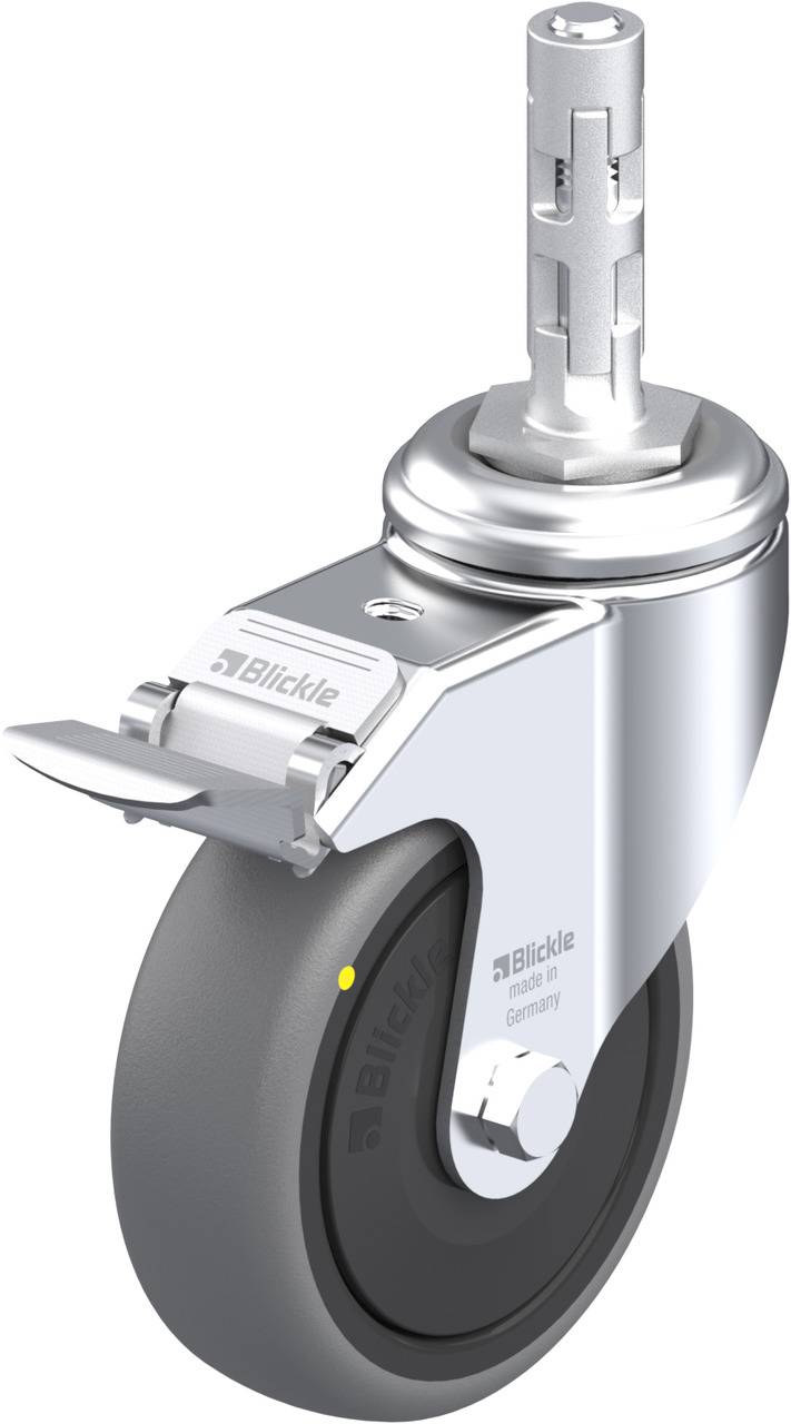 Blickle 750710 LKRA-TPA 101KF-11-FI-ELS-E11 Kółko skrętne z hamulcem Średnica koła: 100 mm Maksymalne obciążenie: 70 kg - obrazek 1
