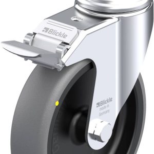 Blickle 741770 LKRA-TPA 126G-FI-ELS-GS12 Kółko skrętne z hamulcem Średnica koła: 125 mm Maksymalne obciążenie: 80 kg 1 s