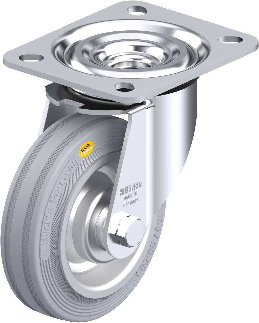 Blickle 94250 L-RD 100R-VLI Kółko skrętne Średnica koła: 100 mm Maksymalne obciążenie: 100 kg 1 szt. - obrazek 1
