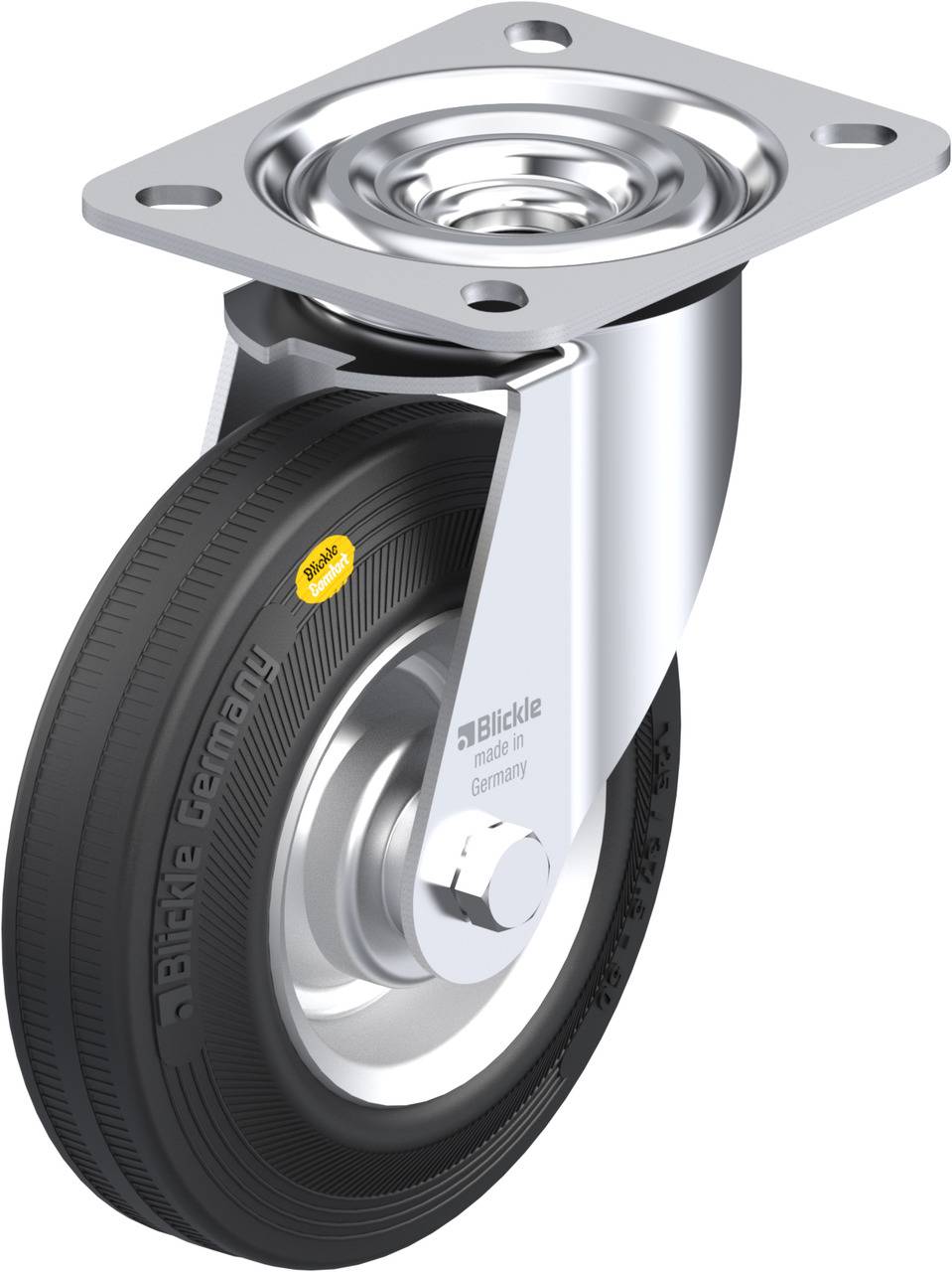 Blickle 42499 L-RD 125R Kółko skrętne Średnica koła: 125 mm Maksymalne obciążenie: 120 kg 1 szt. - obrazek 1