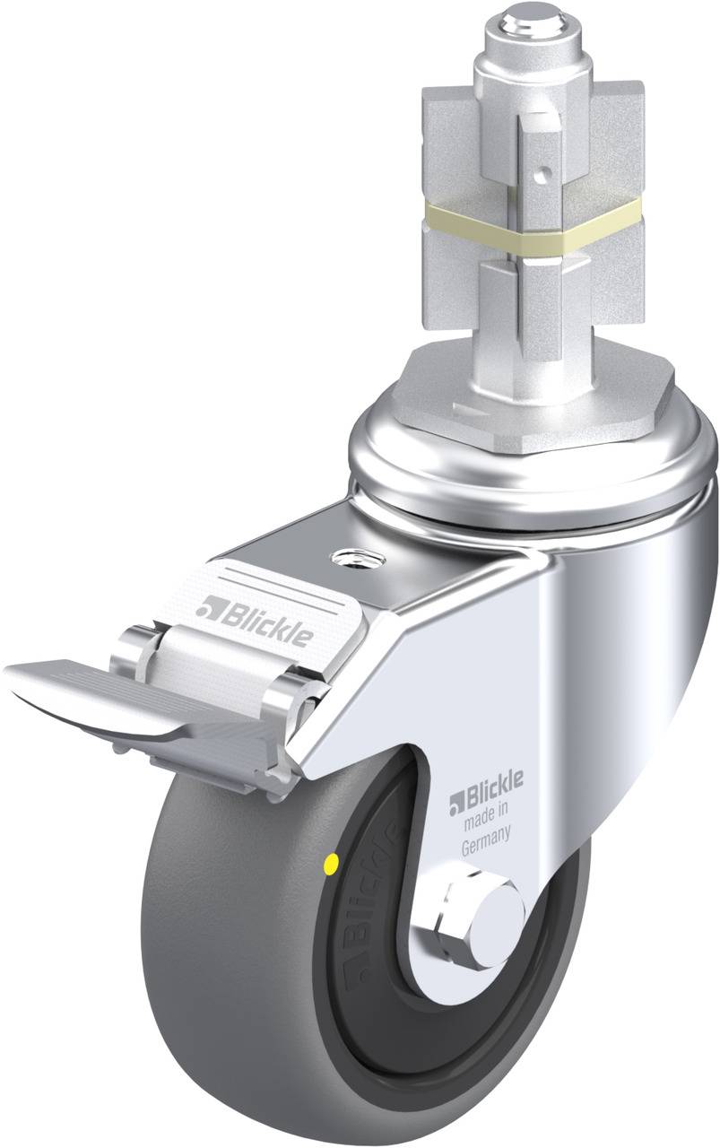 Blickle 750755 LKRA-TPA 80KF-11-FI-ELS-E15 Kółko skrętne z hamulcem Średnica koła: 80 mm Maksymalne obciążenie: 65 kg 1 - obrazek 1