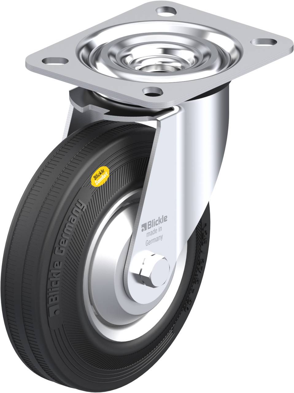 Blickle 53819 L-RD 125R-FA Kółko skrętne Średnica koła: 125 mm Maksymalne obciążenie: 120 kg 1 szt. - obrazek 1