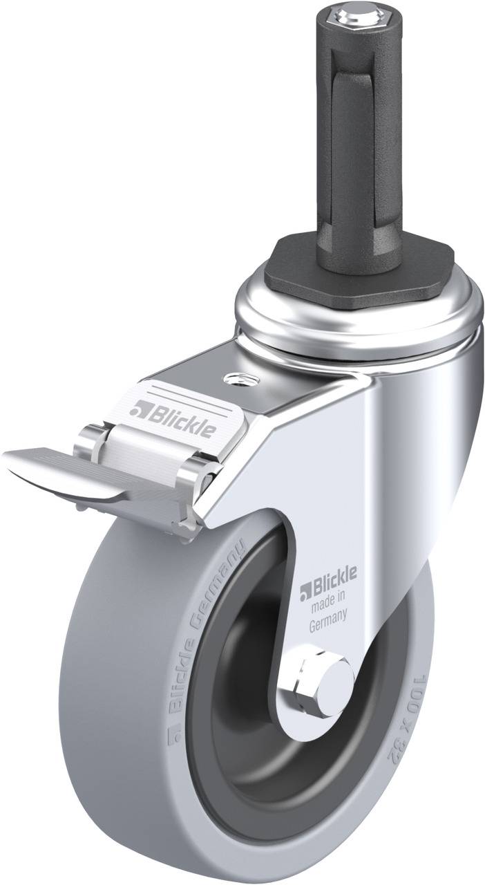 Blickle 848184 LKRA-VPA 101G-11-FI-ER12 Kółko skrętne z hamulcem Średnica koła: 100 mm Maksymalne obciążenie: 110 kg 1 s - obrazek 1