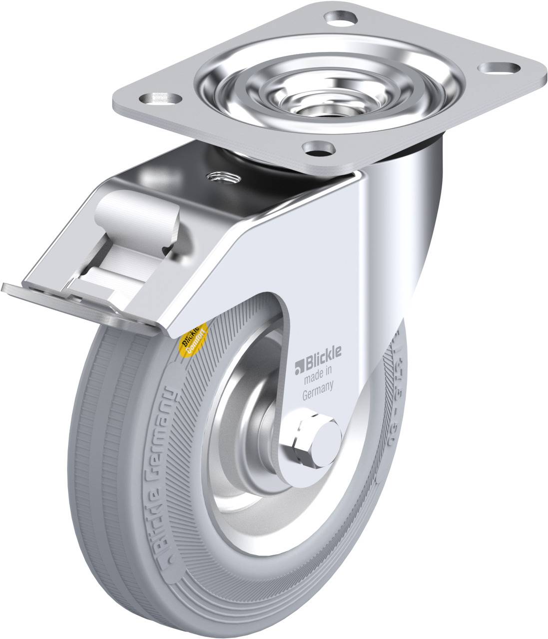 Blickle 251041 L-RD 125R-FI-VLI Kółko skrętne z hamulcem Średnica koła: 125 mm Maksymalne obciążenie: 120 kg 1 szt. - obrazek 1