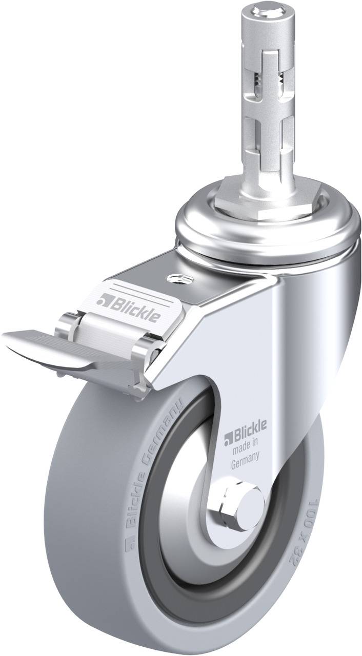 Blickle 750767 LKRA-VPA 101G-11-FI-FA-E11 Kółko skrętne z hamulcem Średnica koła: 100 mm Maksymalne obciążenie: 110 kg 1 - obrazek 1