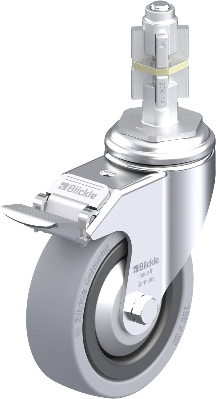 Blickle 750768 LKRA-VPA 101G-11-FI-FA-E14 Kółko skrętne z hamulcem Średnica koła: 100 mm Maksymalne obciążenie: 110 kg 1 - obrazek 1
