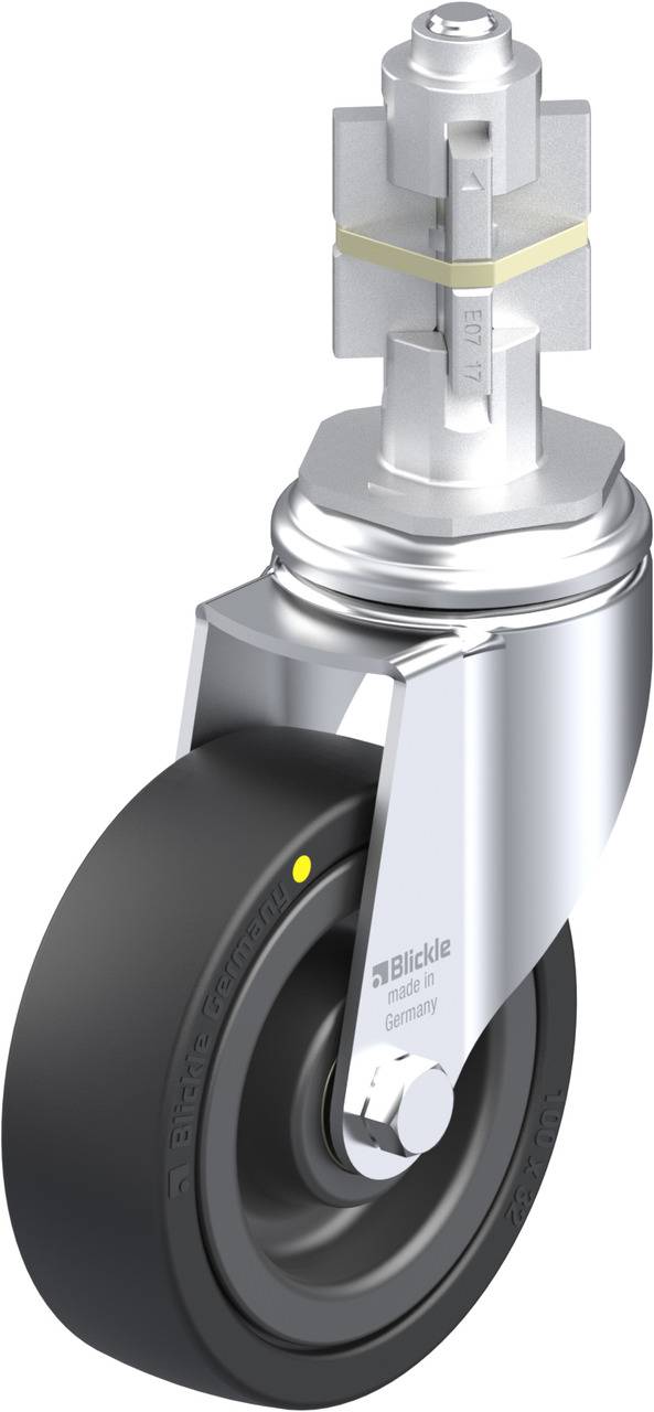 Blickle 750773 LKRA-VPA 101K-11-EL-E17 Kółko skrętne Średnica koła: 100 mm Maksymalne obciążenie: 80 kg 1 szt. - obrazek 1