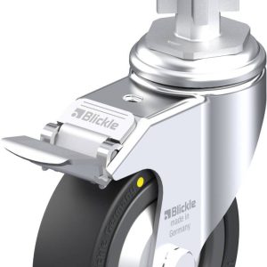 Blickle 750784 LKRA-VPA 101K-11-FI-EL-FA-E15 Kółko skrętne z hamulcem Średnica koła: 100 mm Maksymalne obciążenie: 80 kg Blickle 750784 LKRA-VPA 101K-11-FI-EL-FA-E15 Kółko skrętne z hamulcem Średnica koła: 100 mm Maksymalne obciążenie: 80 kg