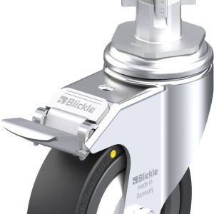 Blickle 750785 LKRA-VPA 101K-11-FI-EL-FA-E17 Kółko skrętne z hamulcem Średnica koła: 100 mm Maksymalne obciążenie: 80 kg Blickle 750785 LKRA-VPA 101K-11-FI-EL-FA-E17 Kółko skrętne z hamulcem Średnica koła: 100 mm Maksymalne obciążenie: 80 kg