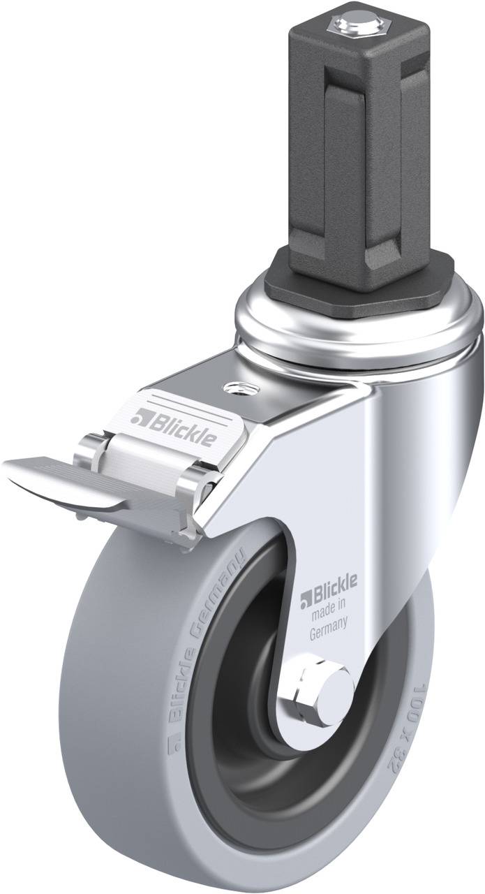 Blickle 848225 LKRA-VPA 101K-11-FI-EV14 Kółko skrętne z hamulcem Średnica koła: 100 mm Maksymalne obciążenie: 110 kg 1 s - obrazek 1