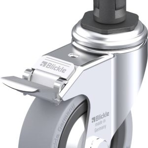 Blickle 848212 LKRA-VPA 101K-11-FI-FA-ER13 Kółko skrętne z hamulcem Średnica koła: 100 mm Maksymalne obciążenie: 110 kg Blickle 848212 LKRA-VPA 101K-11-FI-FA-ER13 Kółko skrętne z hamulcem Średnica koła: 100 mm Maksymalne obciążenie: 110 kg
