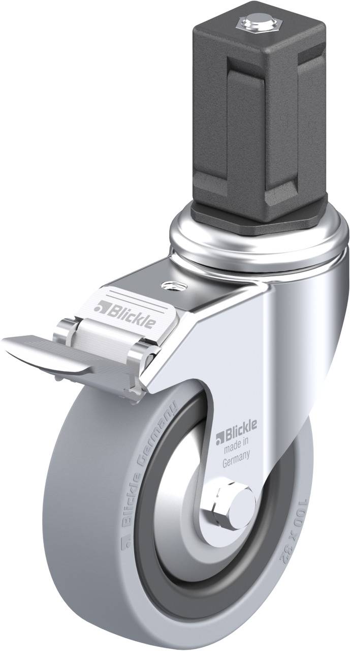 Blickle 848219 LKRA-VPA 101K-11-FI-FA-EV17 Kółko skrętne z hamulcem Średnica koła: 100 mm Maksymalne obciążenie: 110 kg - obrazek 1