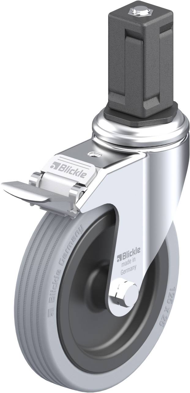 Blickle 848261 LKRA-VPA 125G-11-FI-EV15 Kółko skrętne z hamulcem Średnica koła: 125 mm Maksymalne obciążenie: 100 kg 1 s - obrazek 1