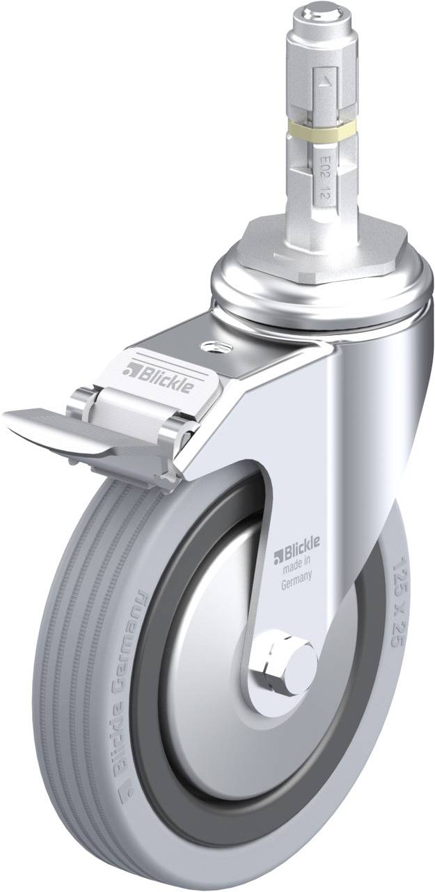Blickle 750797 LKRA-VPA 125G-11-FI-FA-E12 Kółko skrętne z hamulcem Średnica koła: 125 mm Maksymalne obciążenie: 100 kg 1 - obrazek 1