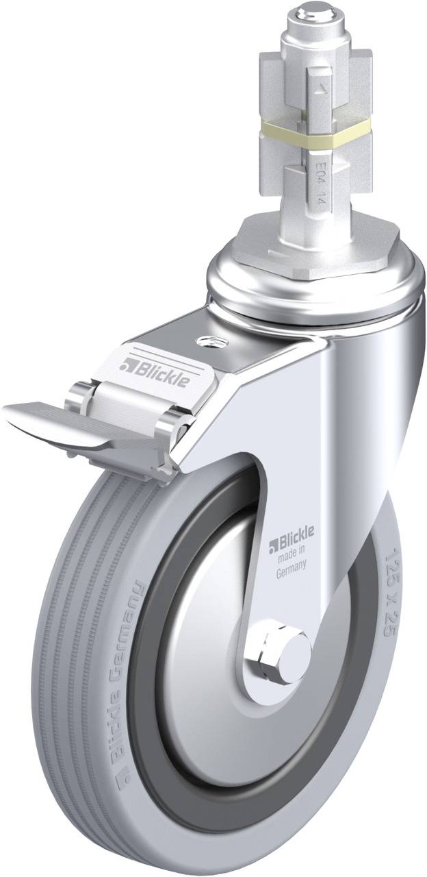 Blickle 750798 LKRA-VPA 125G-11-FI-FA-E14 Kółko skrętne z hamulcem Średnica koła: 125 mm Maksymalne obciążenie: 100 kg 1 - obrazek 1