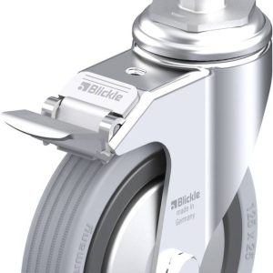 Blickle 750799 LKRA-VPA 125G-11-FI-FA-E15 Kółko skrętne z hamulcem Średnica koła: 125 mm Maksymalne obciążenie: 100 kg 1 Blickle 750799 LKRA-VPA 125G-11-FI-FA-E15 Kółko skrętne z hamulcem Średnica koła: 125 mm Maksymalne obciążenie: 100 kg 1
