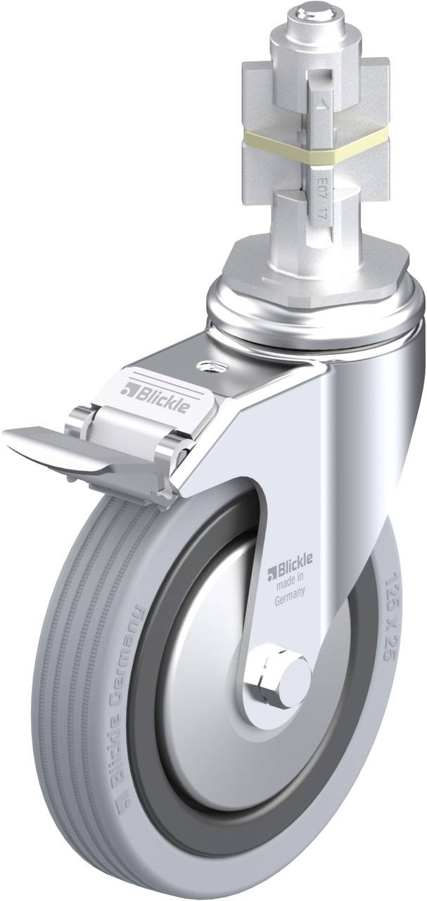 Blickle 750800 LKRA-VPA 125G-11-FI-FA-E17 Kółko skrętne z hamulcem Średnica koła: 125 mm Maksymalne obciążenie: 100 kg 1 - obrazek 1
