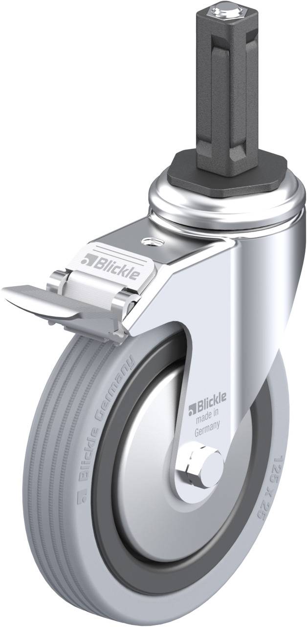 Blickle 848249 LKRA-VPA 125G-11-FI-FA-EV12 Kółko skrętne z hamulcem Średnica koła: 125 mm Maksymalne obciążenie: 100 kg - obrazek 1