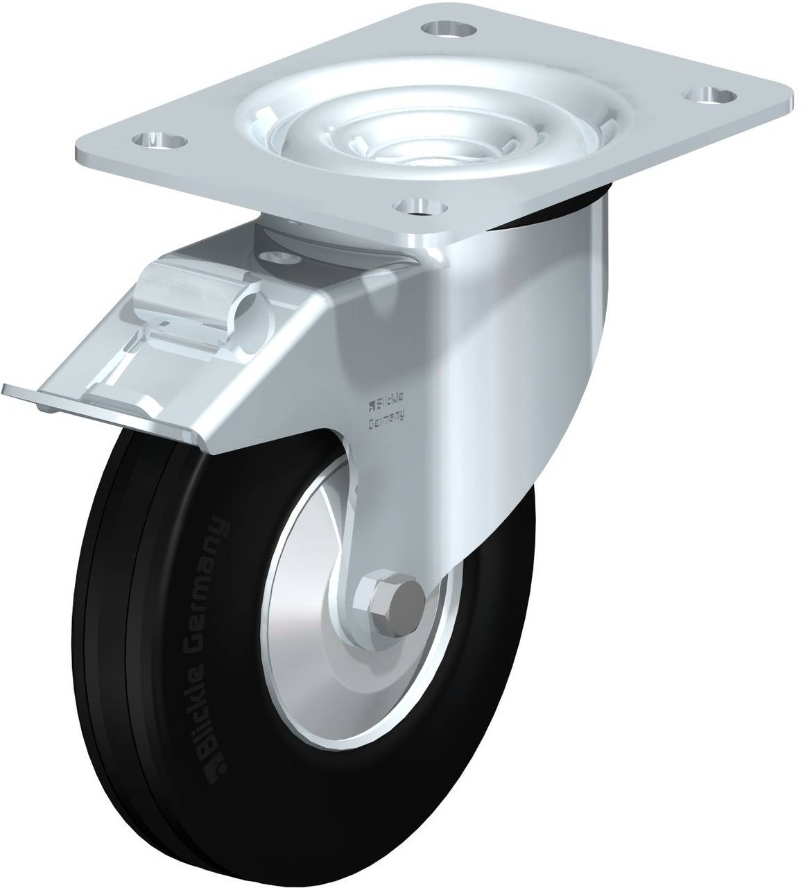 Blickle 654814 L-RD 140R-FI-FA Kółko skrętne z hamulcem Średnica koła: 140 mm Maksymalne obciążenie: 175 kg 1 szt. - obrazek 1