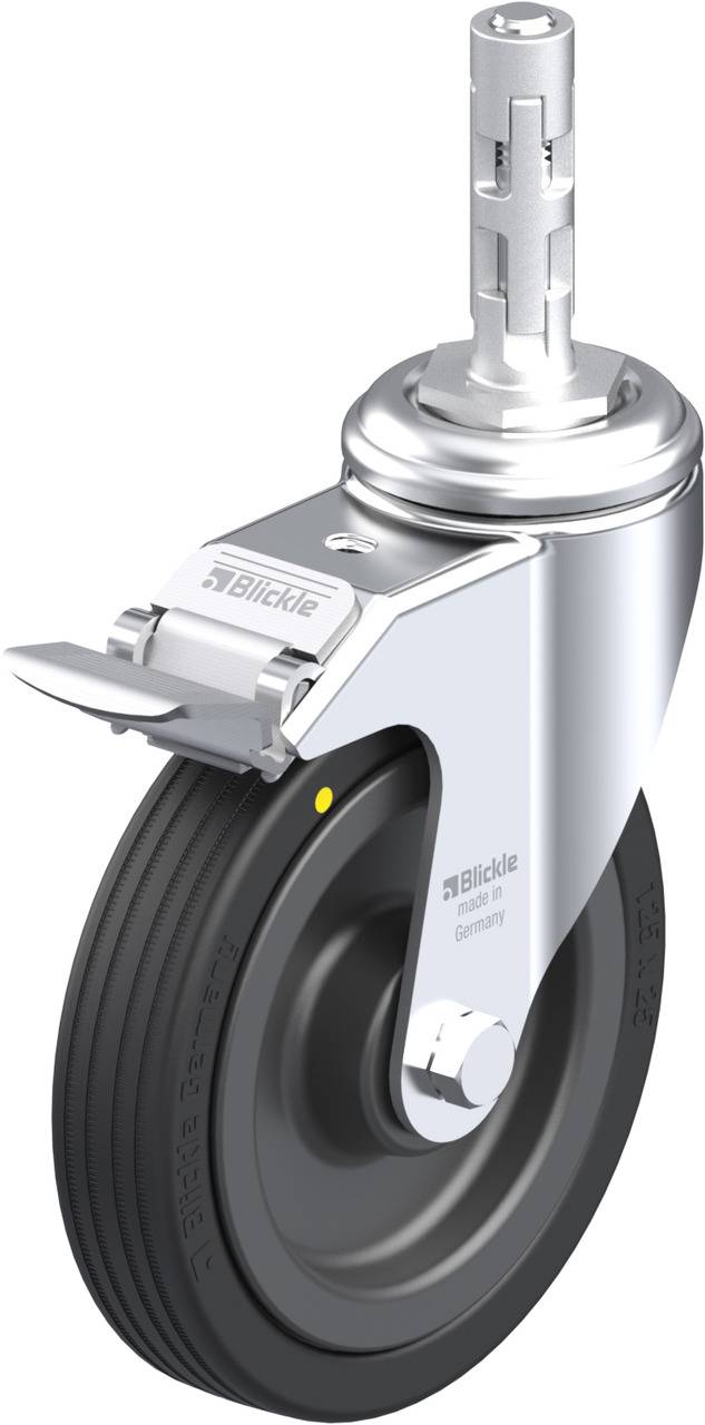 Blickle 750811 LKRA-VPA 125K-11-FI-EL-E11 Kółko skrętne z hamulcem Średnica koła: 125 mm Maksymalne obciążenie: 75 kg 1 - obrazek 1